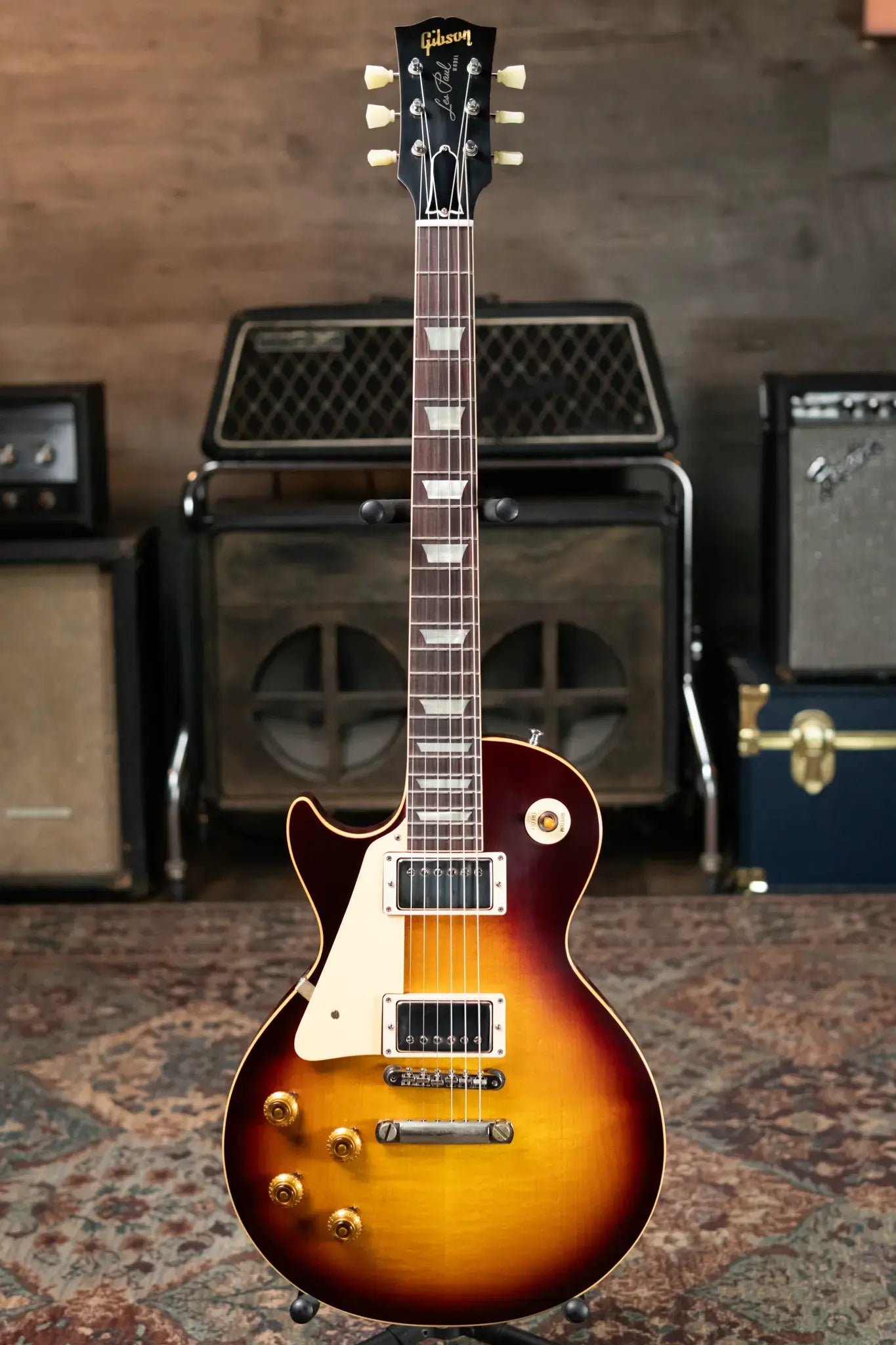 Gibson Custom Shop 1958 Les Paul Standard Reissue VOS Left-Handed - Bourbon Burst with Hardshell Case