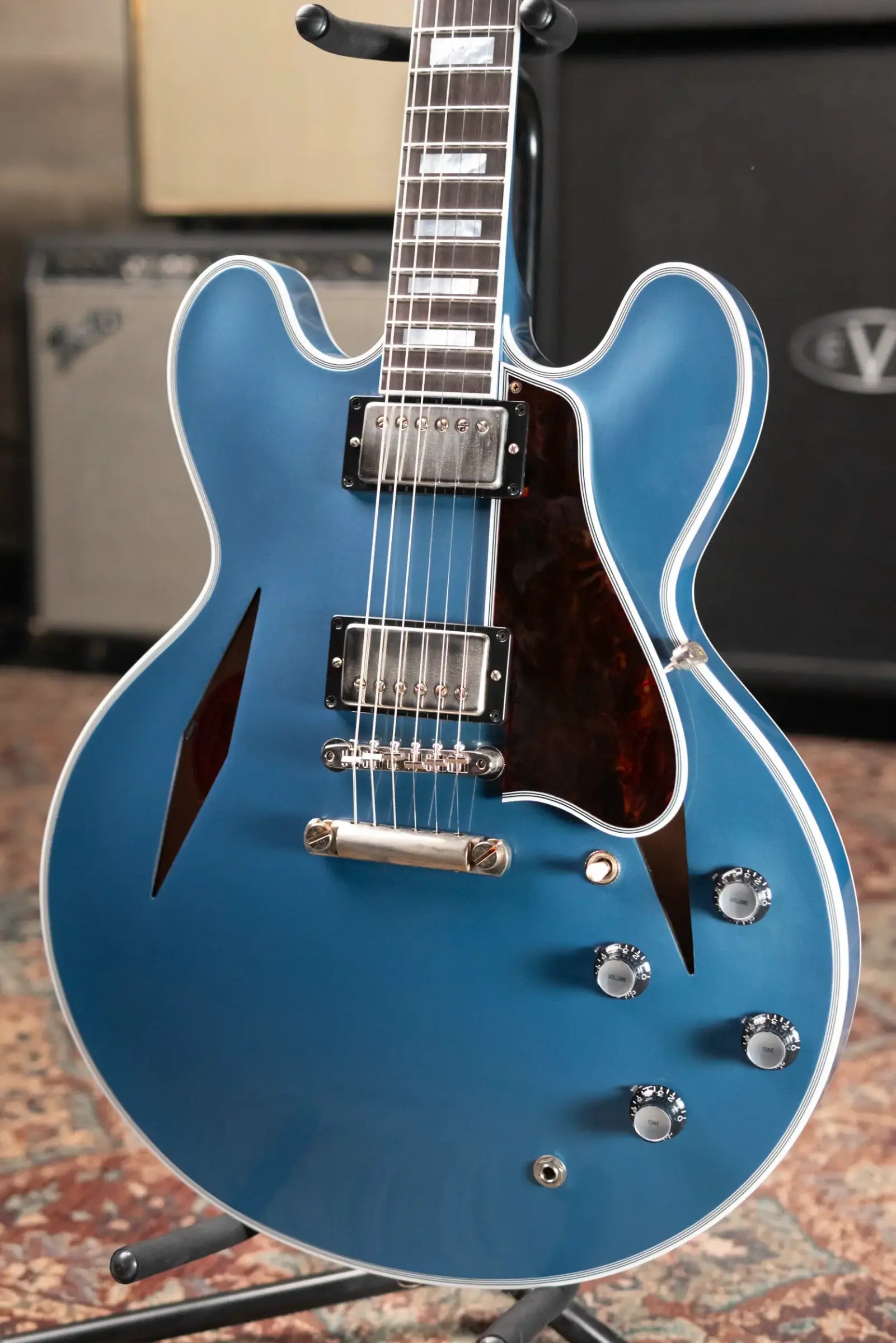 Gibson Custom Shop 1959 ES-355 Diamond Semi-Hollow VOS Electric Guitar - Pelham Blue with Hardshell Case