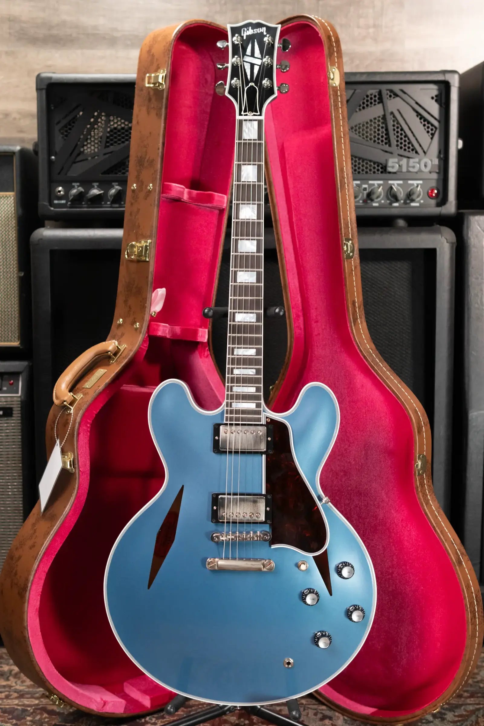 Gibson Custom Shop 1959 ES-355 Diamond Semi-Hollow VOS Electric Guitar - Pelham Blue with Hardshell Case