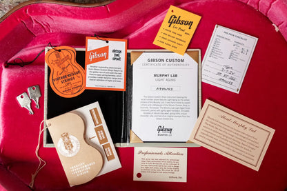 Gibson Custom Shop 1959 ES-355 Reissue Stop Bar Murphy Lab Light Aged Semi-Hollow Electric Guitar - Watermelon Red with Hardshell Case