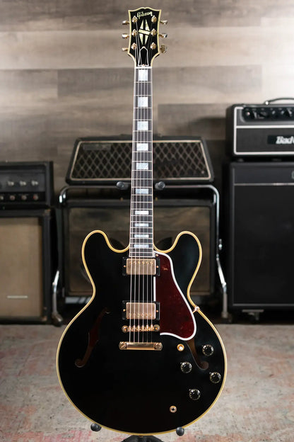 Gibson Custom Shop 1959 ES-355 Reissue Stop Bar VOS Semi-Hollow Electric Guitar - Ebony with Hardshell Case
