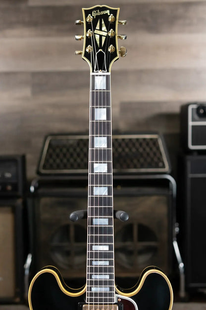 Gibson Custom Shop 1959 ES-355 Reissue Stop Bar VOS Semi-Hollow Electric Guitar - Ebony with Hardshell Case