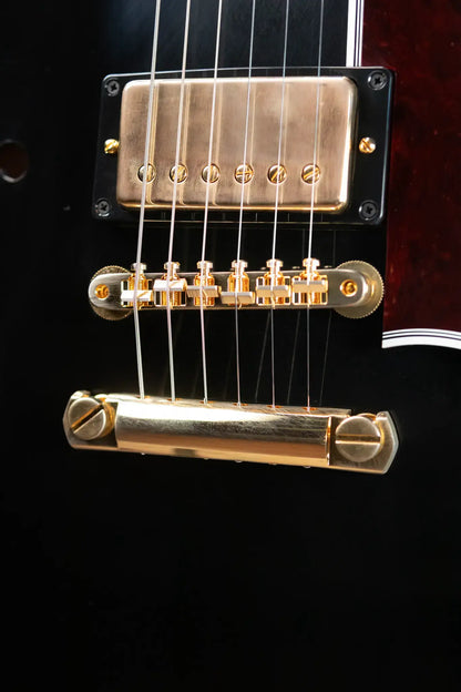 Gibson Custom Shop 1959 ES-355 Reissue Stop Bar VOS Semi-Hollow Electric Guitar - Ebony with Hardshell Case