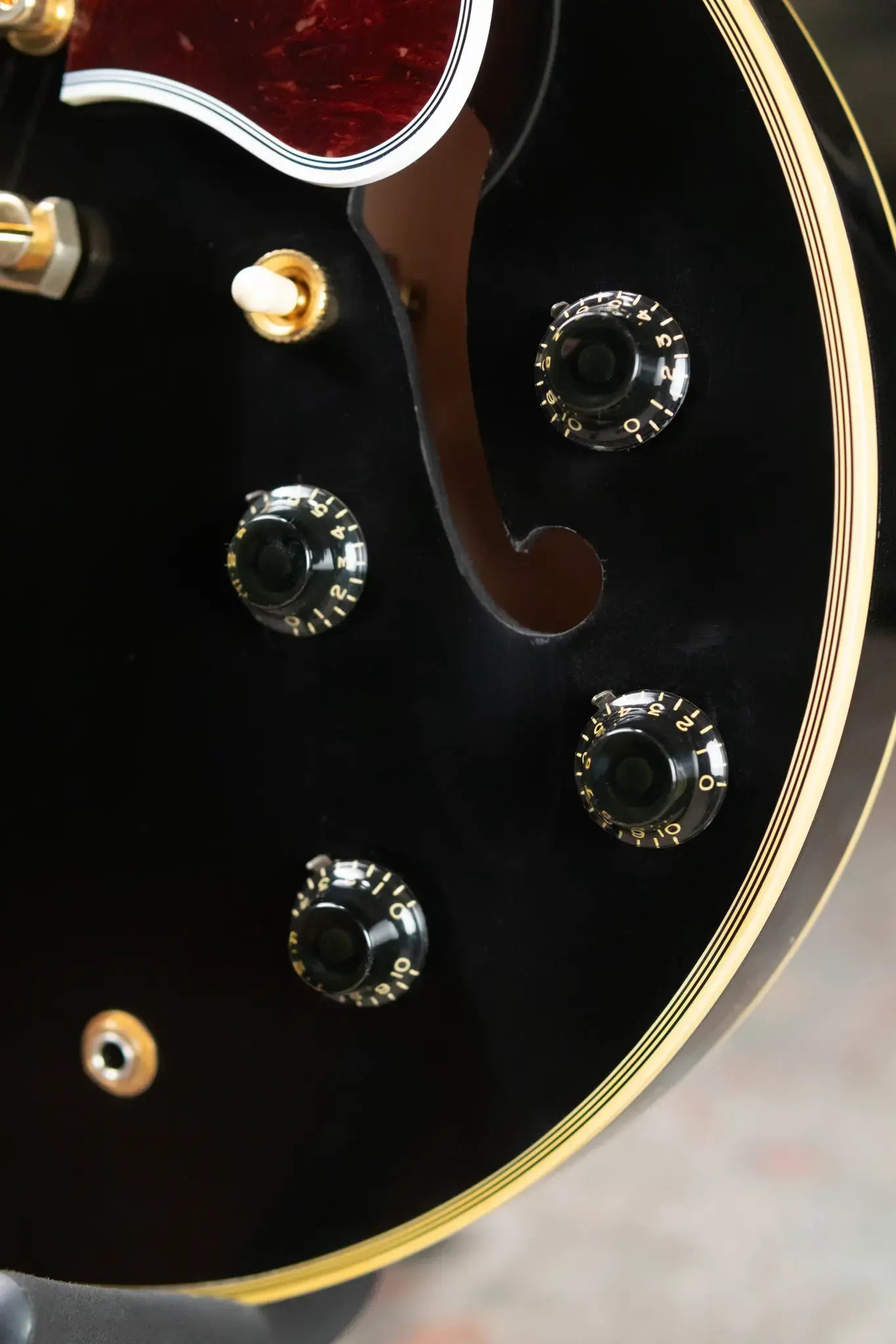 Gibson Custom Shop 1959 ES-355 Reissue Stop Bar VOS Semi-Hollow Electric Guitar - Ebony with Hardshell Case
