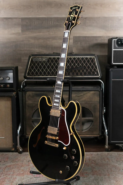 Gibson Custom Shop 1959 ES-355 Reissue Stop Bar VOS Semi-Hollow Electric Guitar - Ebony with Hardshell Case