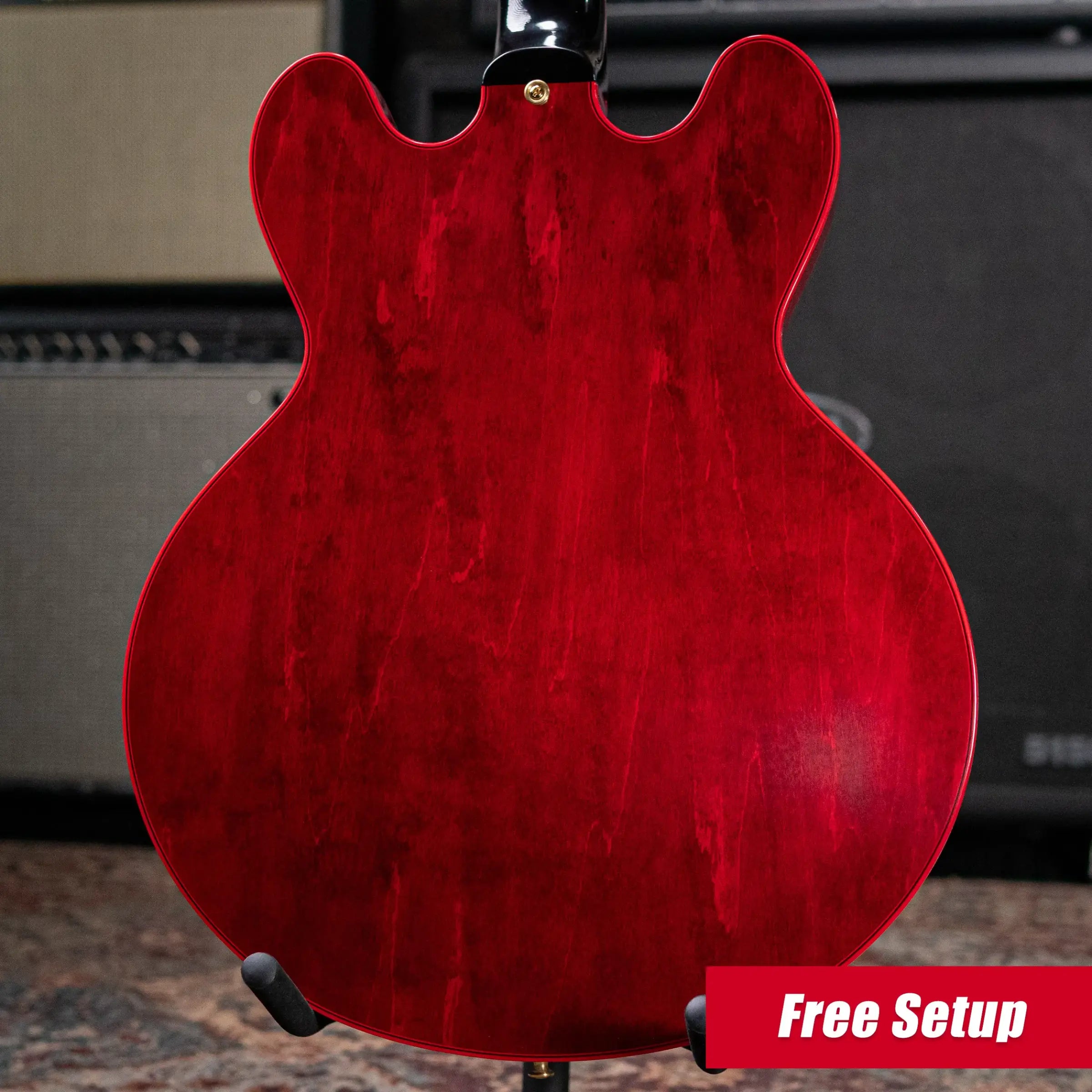 Gibson Custom Shop 1959 ES-355 VOS Semi-Hollow Electric Guitar - Bright Red Widow with Hardshell Case