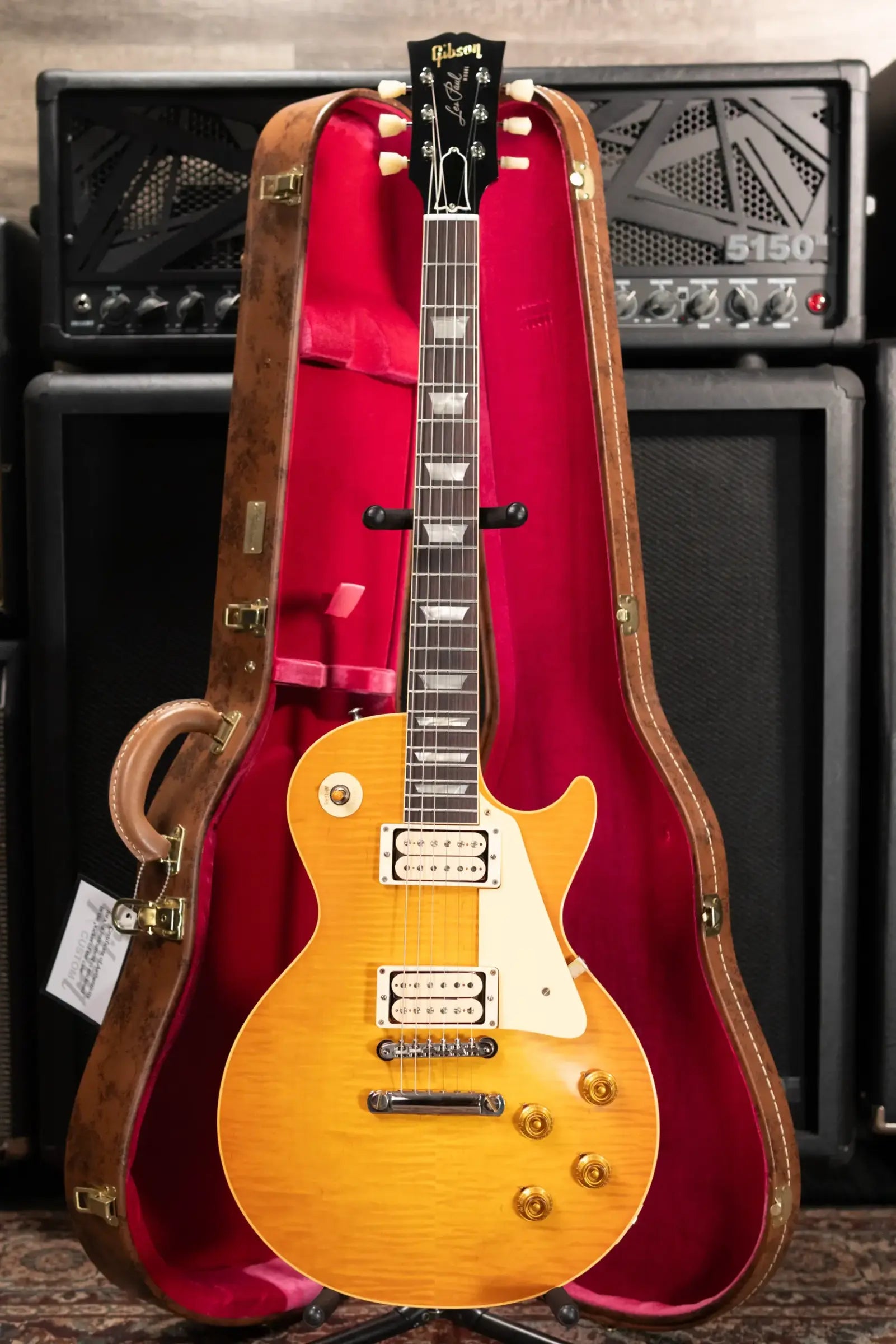 Gibson Custom Shop 1959 Les Paul Standard BOTB Page 40 VOS Electric Guitar - Sunburst with Hardshell Case