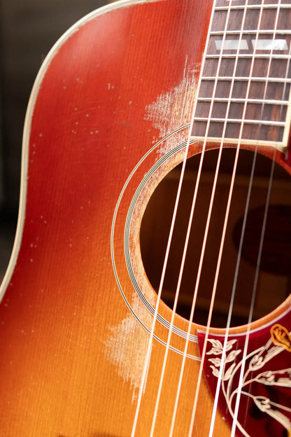 Gibson Custom Shop 1960 Hummingbird Murphy Lab Heavy Aged Dreadnought Acoustic Guitar - Heritage Cherry Sunburst with Hardshell Case