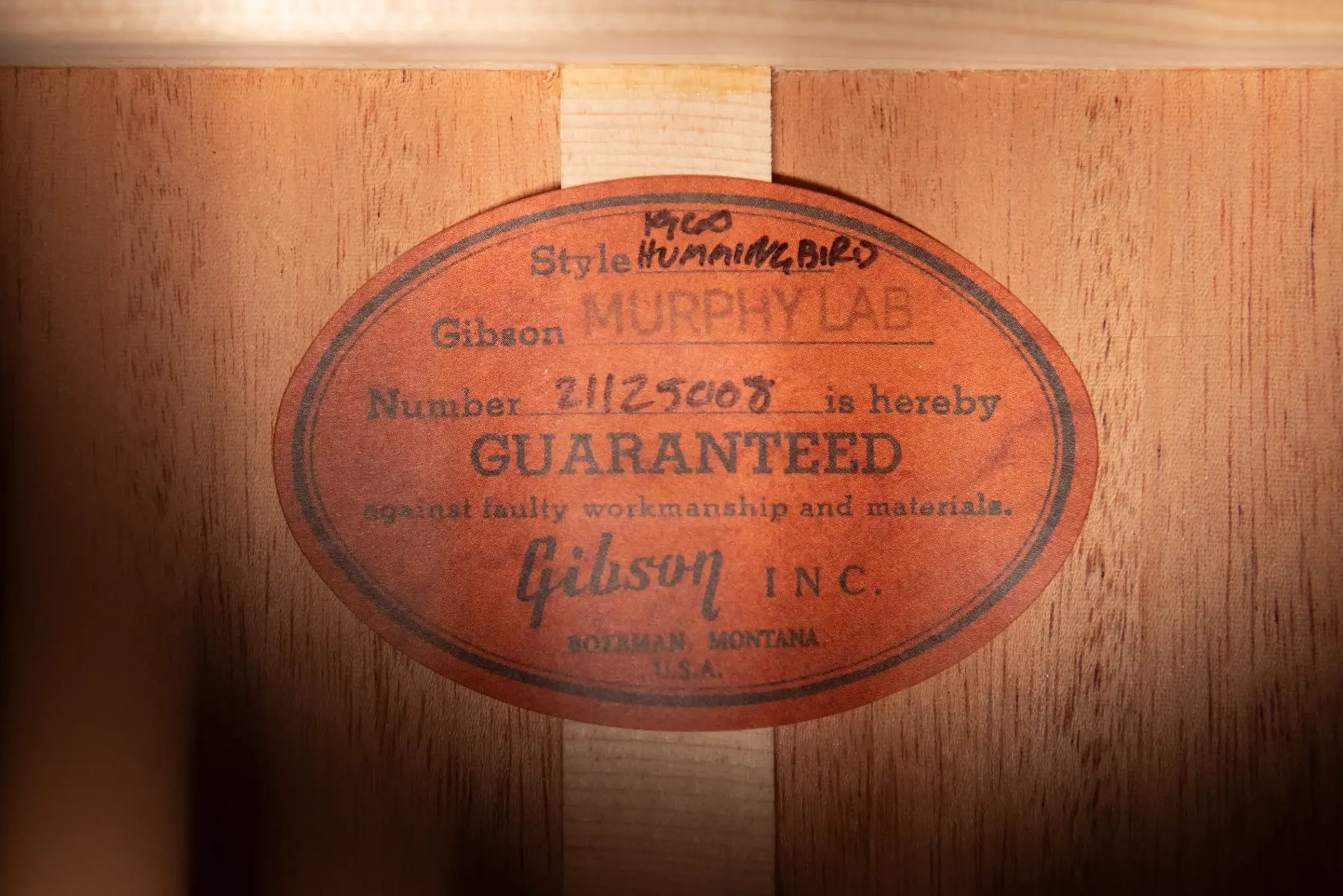 Gibson Custom Shop 1960 Hummingbird Murphy Lab Heavy Aged Dreadnought Acoustic Guitar - Heritage Cherry Sunburst with Hardshell Case