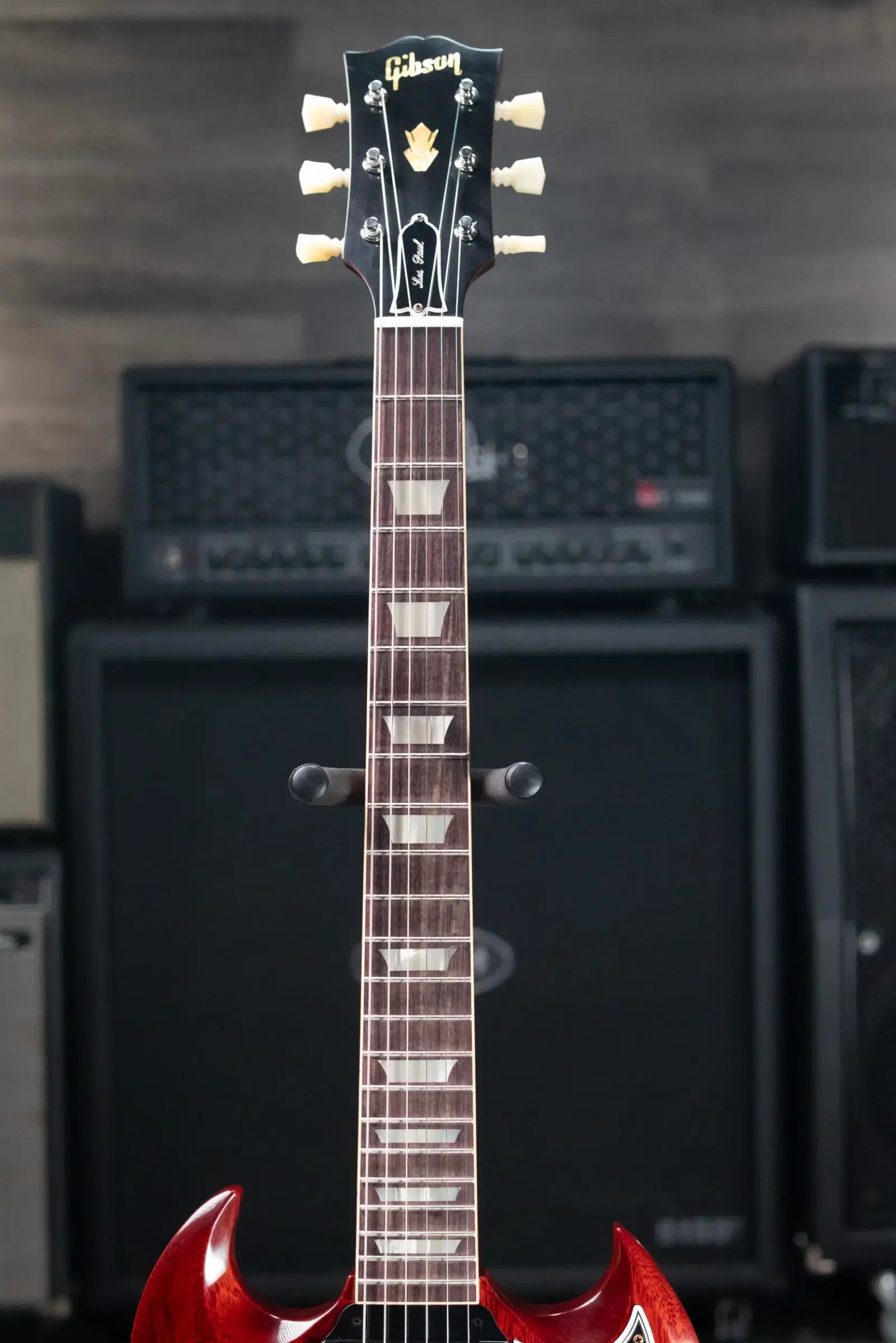 Gibson Custom Shop 1961 SG Les Paul Standard Stop Bar VOS Reissue Electric Guitar - Cherry Red with Hardshell Case