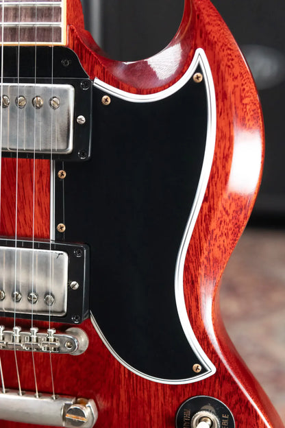 Gibson Custom Shop 1961 SG Les Paul Standard Stop Bar VOS Reissue Electric Guitar - Cherry Red with Hardshell Case