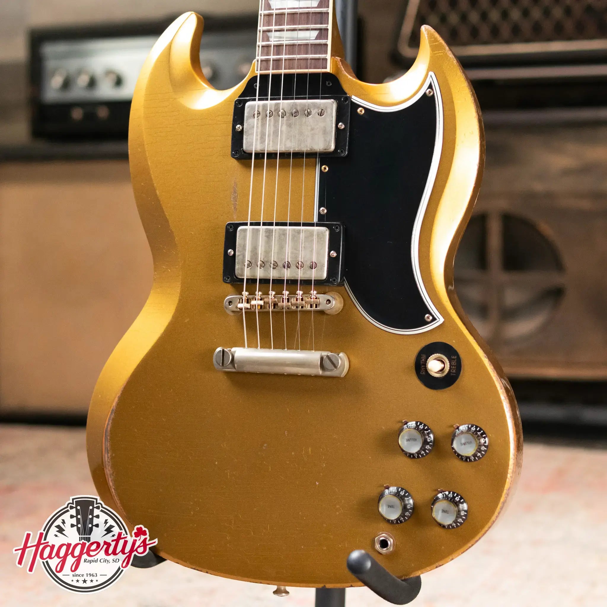 Gibson Custom Shop 1961 SG Standard Murphy Lab Ultra Heavy Aged Electric Guitar - Double Gold Aged with Hardshell Case