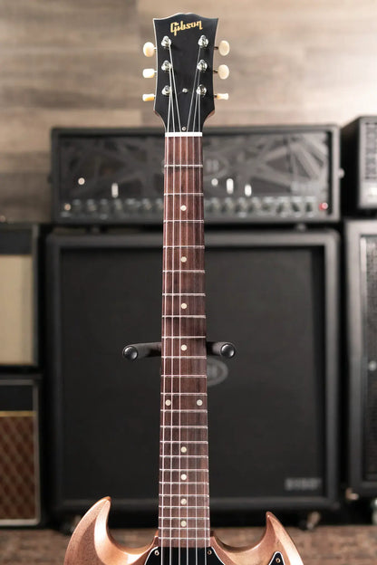 Gibson Custom Shop 1963 SG Junior Lightning Bar Bridge Electric Guitar - TV Heather Poly VOS with Hardshell Case