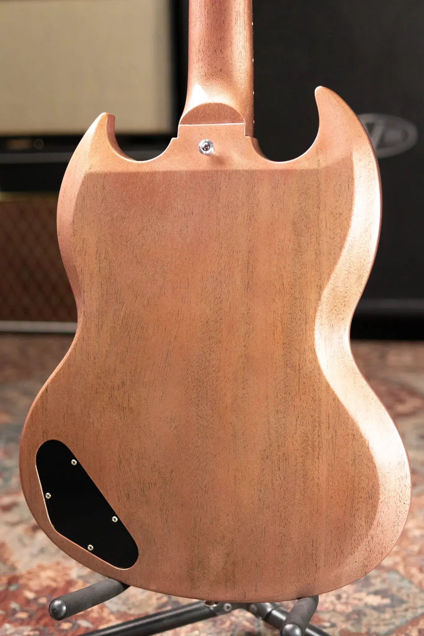 Gibson Custom Shop 1963 SG Junior Lightning Bar Bridge Electric Guitar - TV Heather Poly VOS with Hardshell Case
