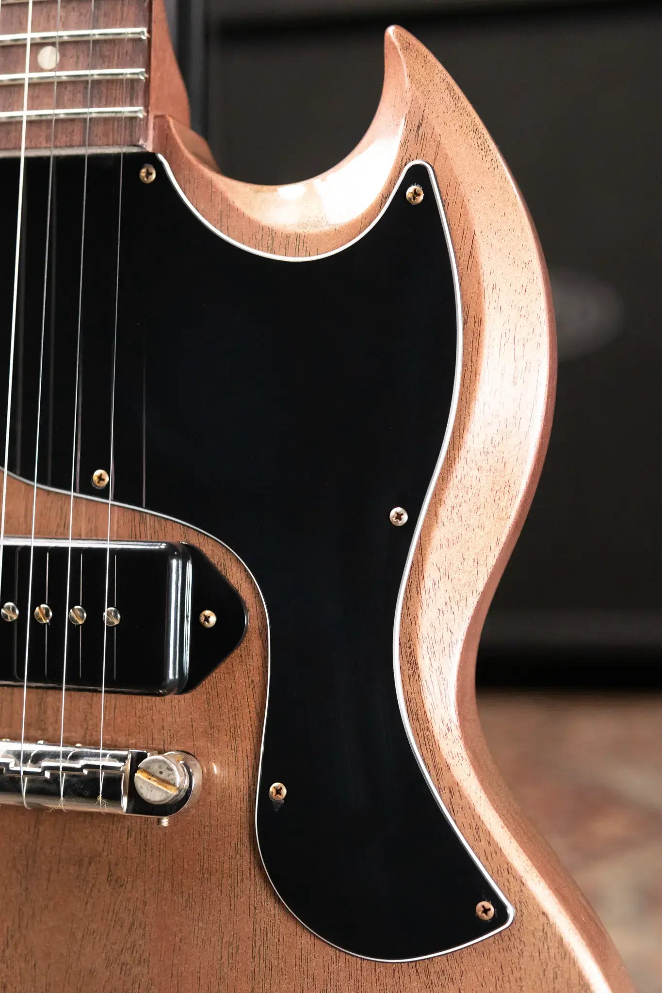 Gibson Custom Shop 1963 SG Junior Lightning Bar Bridge Electric Guitar - TV Heather Poly VOS with Hardshell Case