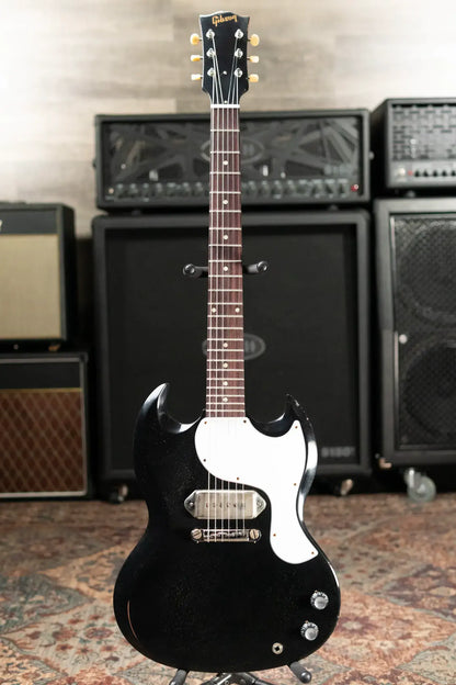 Gibson Custom Shop 1963 SG Junior Lightning Bar Murphy Lab Light Aged Electric Guitar - Silver Fox with Hardshell Case