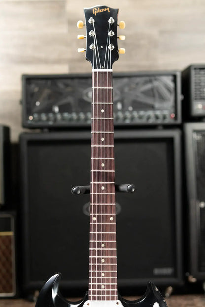 Gibson Custom Shop 1963 SG Junior Lightning Bar Murphy Lab Light Aged Electric Guitar - Silver Fox with Hardshell Case