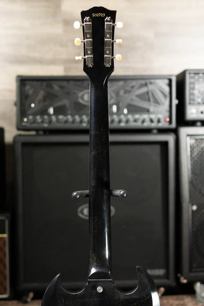 Gibson Custom Shop 1963 SG Junior Lightning Bar Murphy Lab Light Aged Electric Guitar - Silver Fox with Hardshell Case