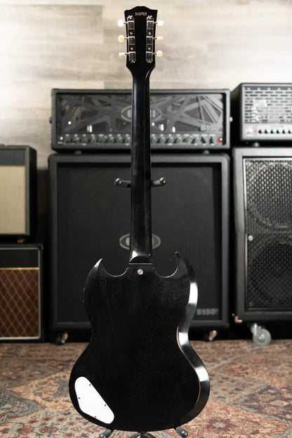 Gibson Custom Shop 1963 SG Junior Lightning Bar Murphy Lab Light Aged Electric Guitar - Silver Fox with Hardshell Case