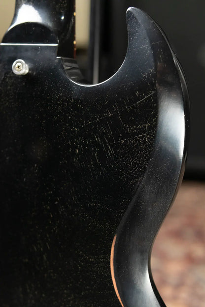 Gibson Custom Shop 1963 SG Junior Lightning Bar Murphy Lab Light Aged Electric Guitar - Silver Fox with Hardshell Case