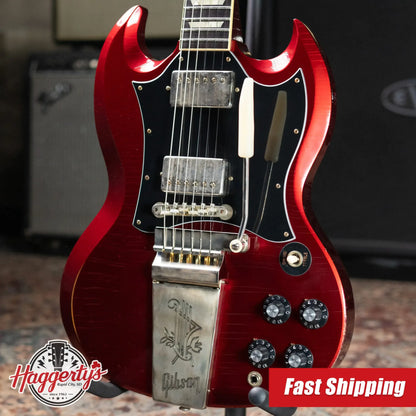 Gibson Custom Shop 1964 SG Standard Batwing Murphy Lab Light Aged Electric Guitar - Sparkling Burgundy with Hardshell Case