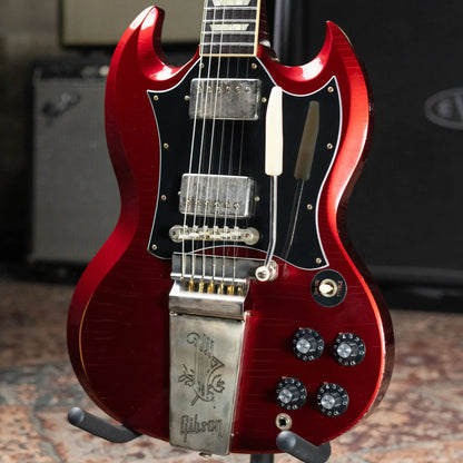 Gibson Custom Shop 1964 SG Standard Batwing Murphy Lab Light Aged Electric Guitar - Sparkling Burgundy with Hardshell Case