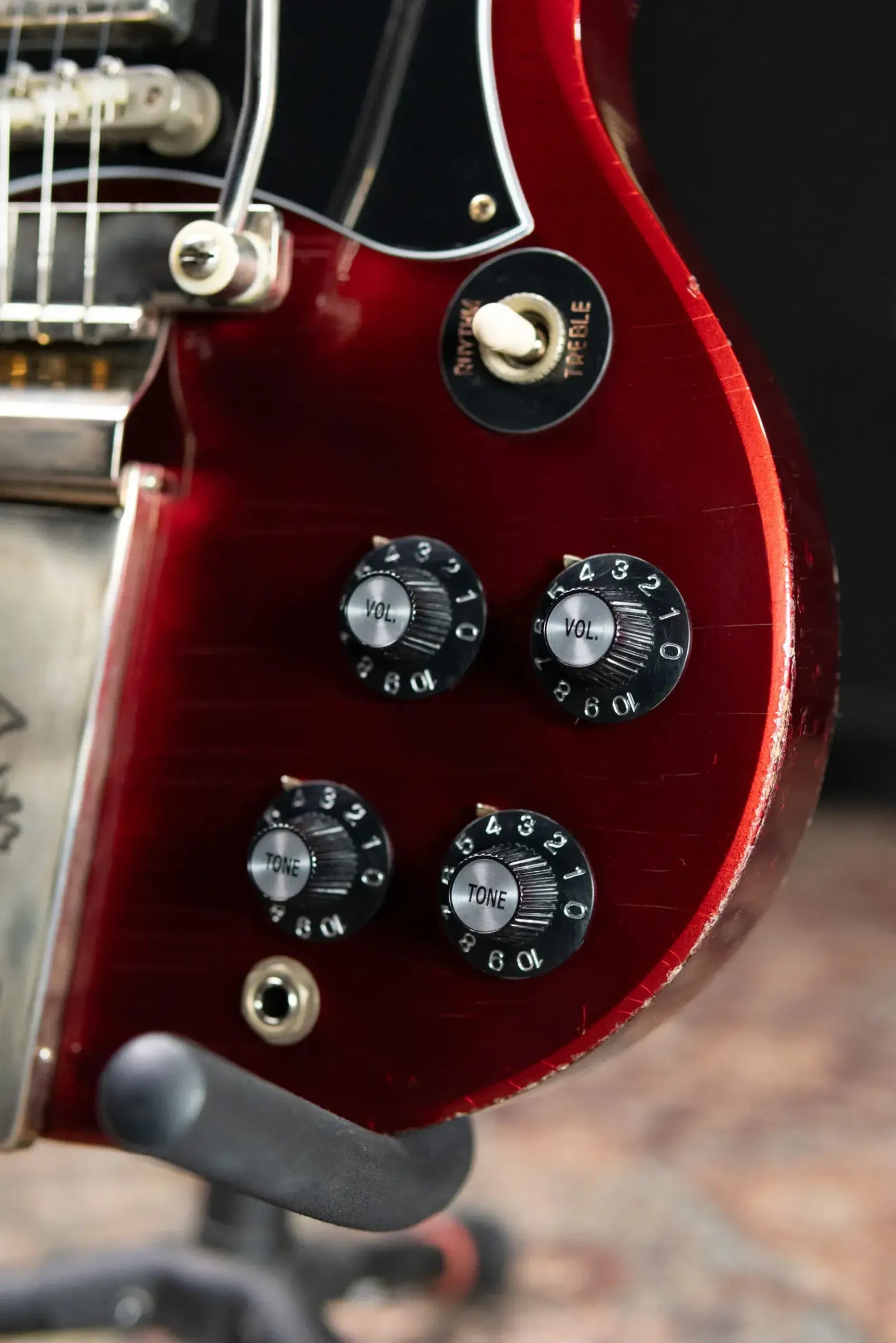 Gibson Custom Shop 1964 SG Standard Batwing Murphy Lab Light Aged Electric Guitar - Sparkling Burgundy with Hardshell Case