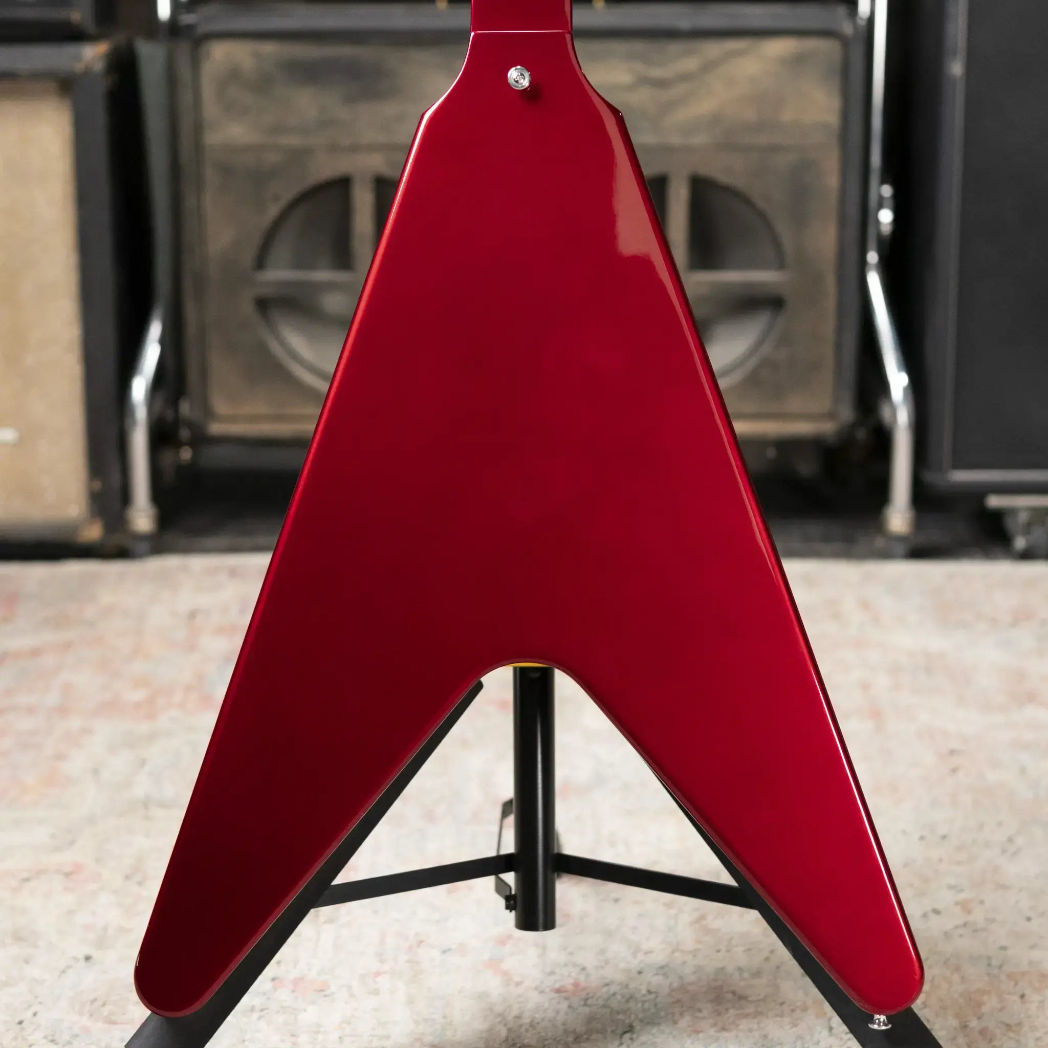 Gibson Custom Shop 1967 Mahogany Flying V Reissue with Maestro Vibrola Electric Guitar - Sparkling Burgundy with Hardshell Case