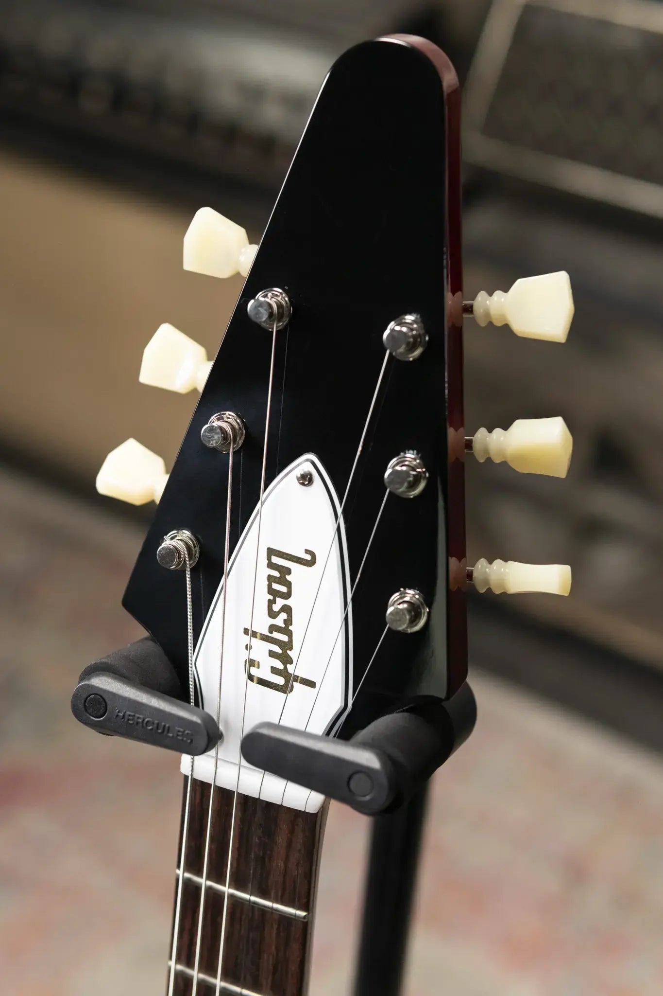 Gibson Custom Shop 1967 Mahogany Flying V Reissue with Maestro Vibrola Electric Guitar - Sparkling Burgundy with Hardshell Case