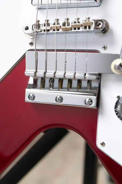 Gibson Custom Shop 1967 Mahogany Flying V Reissue with Maestro Vibrola Electric Guitar - Sparkling Burgundy with Hardshell Case