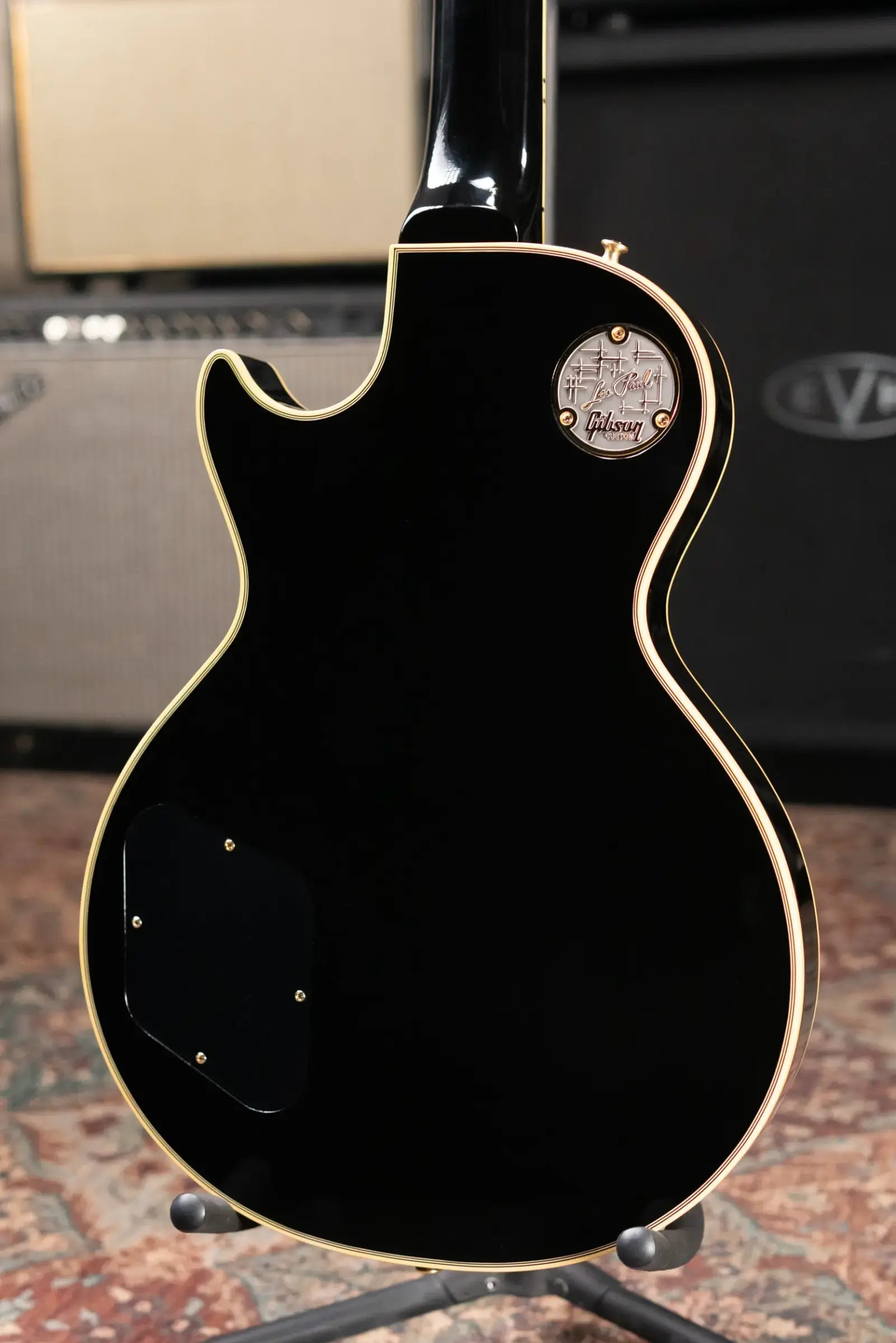 Gibson Custom Shop 1968 Les Paul Custom Reissue Electric Guitar - Ebony with Hardshell Case