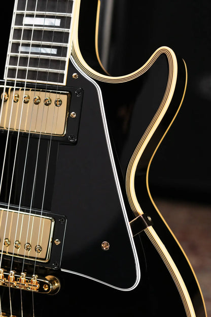 Gibson Custom Shop 1968 Les Paul Custom Reissue Electric Guitar - Ebony with Hardshell Case