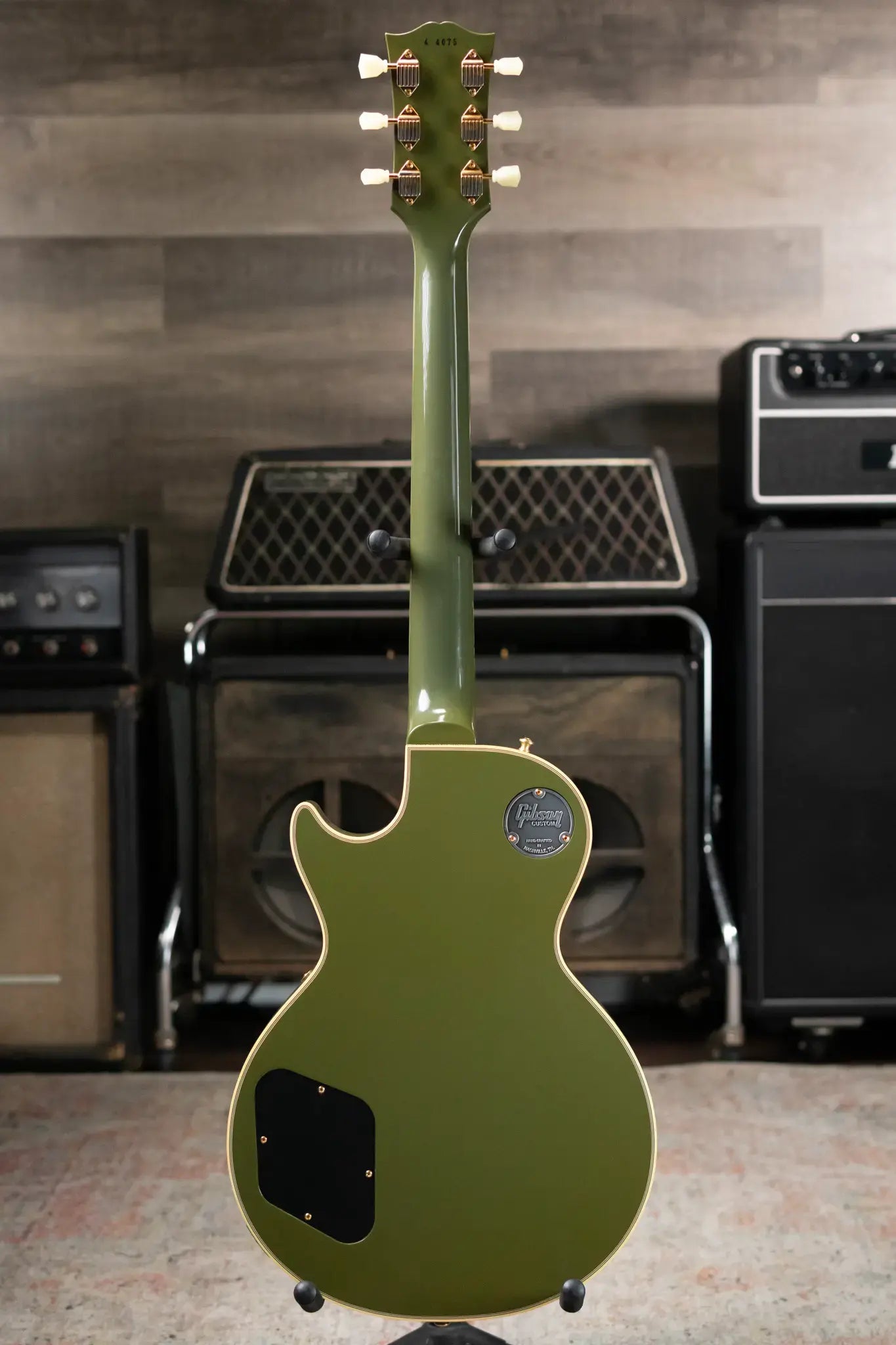 Gibson Custom Shop 54 Les Paul Custom VOS Electric Guitar - Olive Drab with Hardshell Case