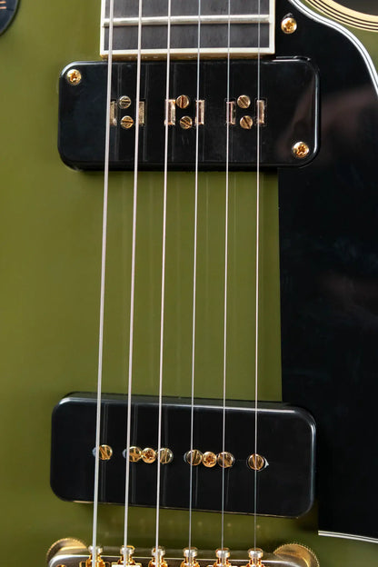 Gibson Custom Shop 54 Les Paul Custom VOS Electric Guitar - Olive Drab with Hardshell Case