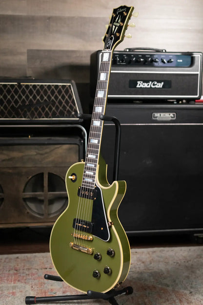 Gibson Custom Shop 54 Les Paul Custom VOS Electric Guitar - Olive Drab with Hardshell Case