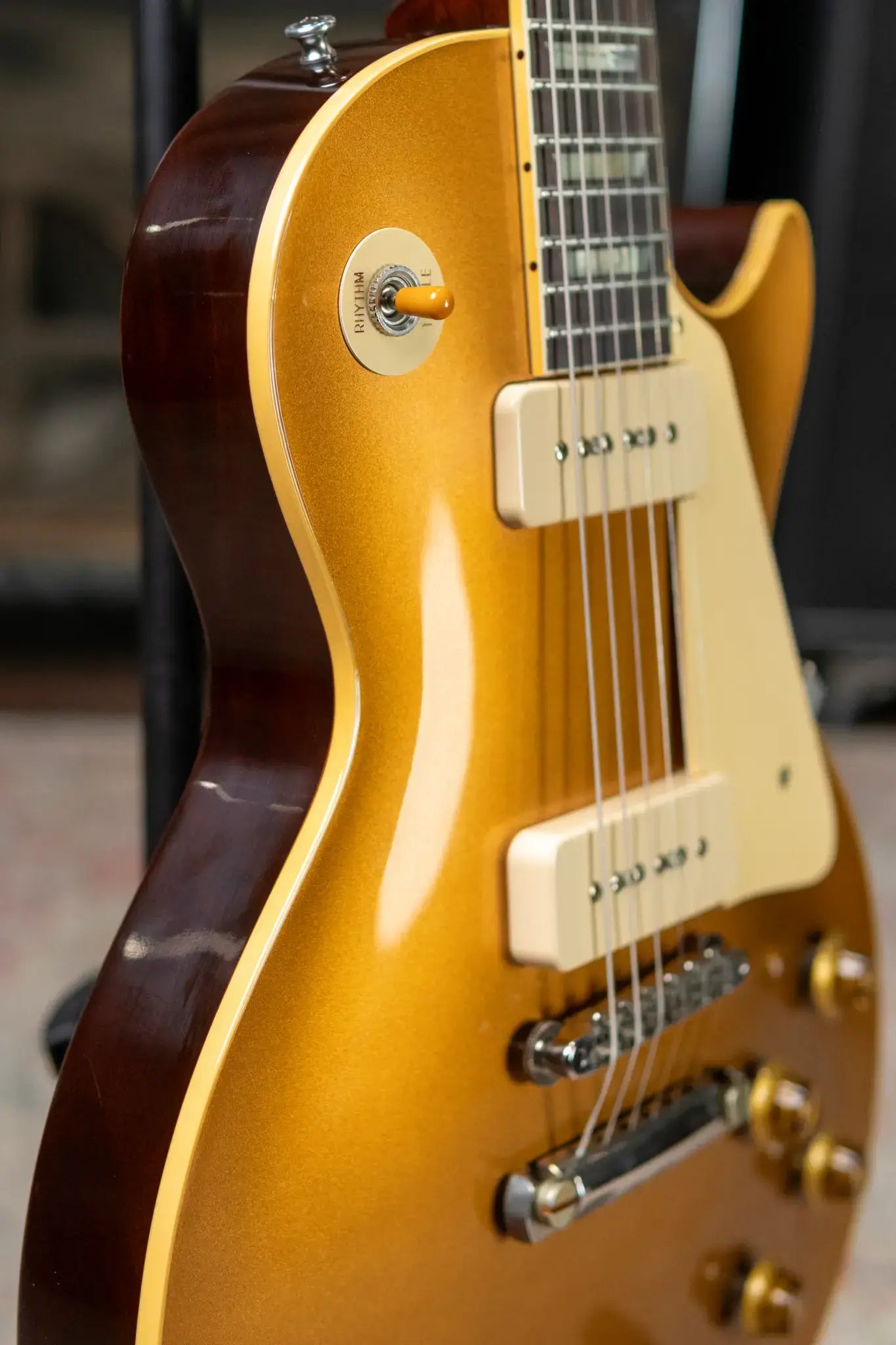 Gibson Custom Shop 56 Les Paul Standard Dark Back Electric Guitar - Double Gold VOS with Hardshell Case