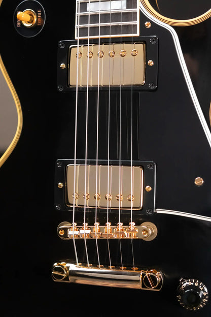 Gibson Custom Shop 57 Les Paul Custom VOS Electric Guitar - Ebony with Hardshell Case