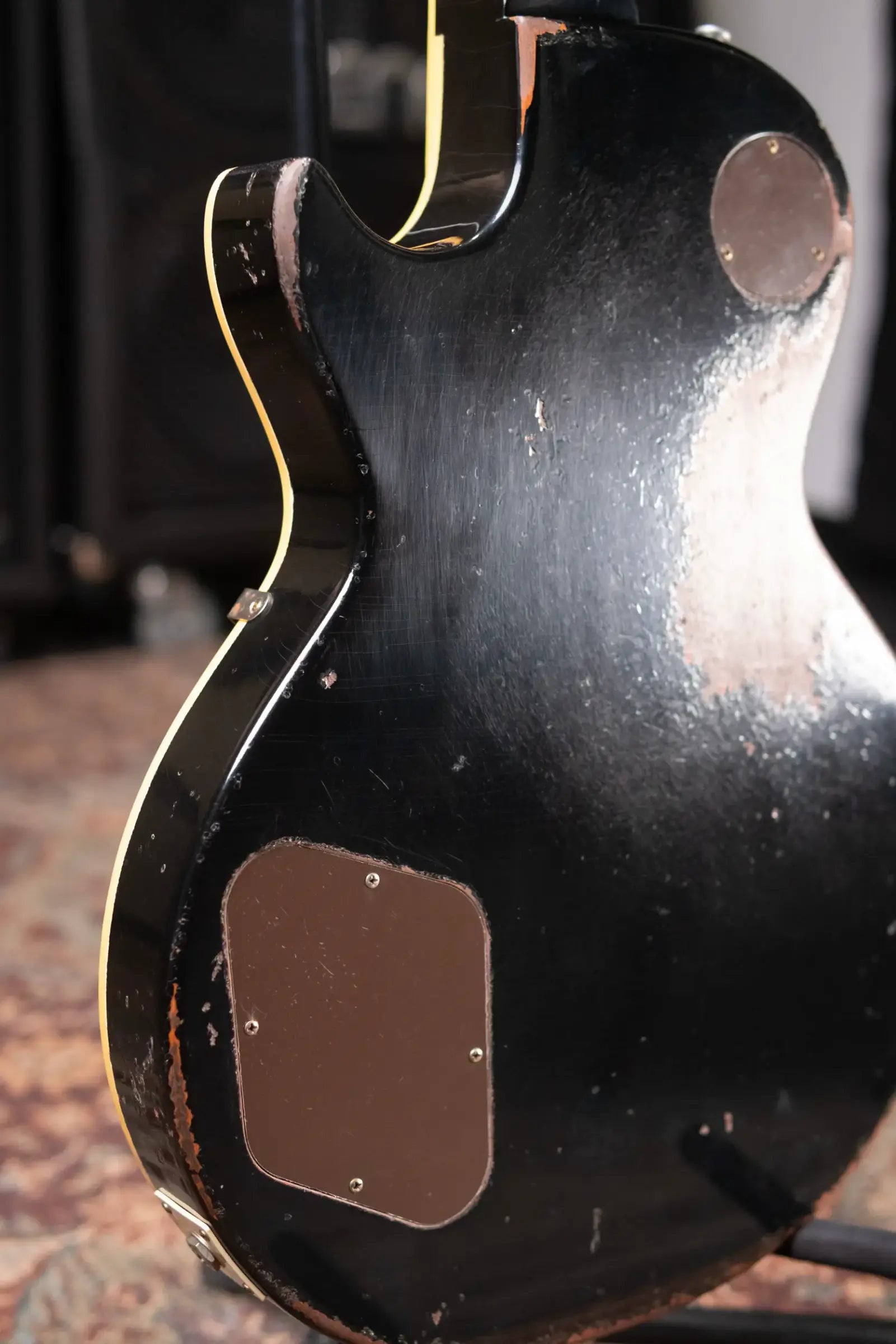 Gibson Custom Shop '57 Les Paul Standard Murphy Lab Ultra Heavy Aged Electric Guitar - Ebony over Double Gold with Hardshell Case