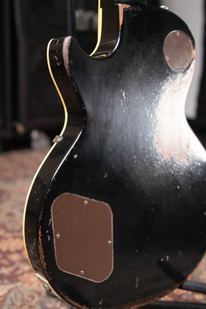 Gibson Custom Shop '57 Les Paul Standard Murphy Lab Ultra Heavy Aged Electric Guitar - Ebony over Double Gold with Hardshell Case