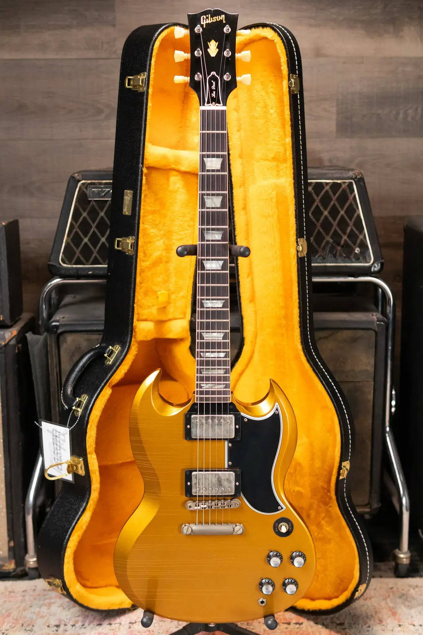 Gibson Custom Shop '61 SG Standard Murphy Lab Ultra Light Aged Electric Guitar - Double Gold with Hardshell Case