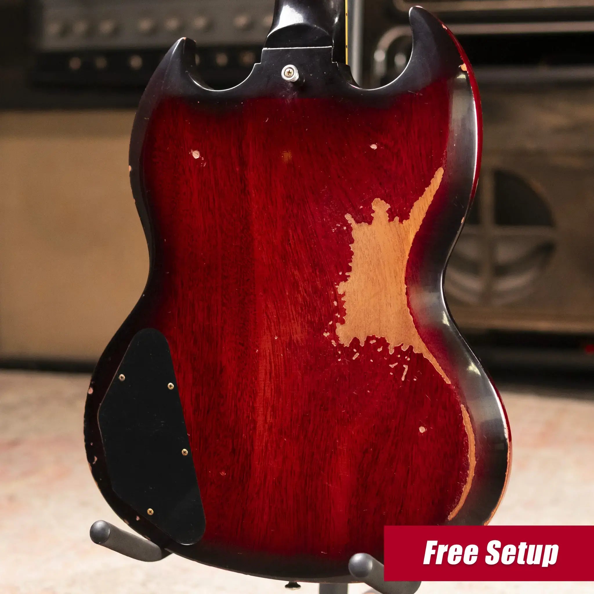 Gibson Custom Shop '61 SG Standard Reissue Murphy Lab Heavy Aged Electric Guitar - Reissue Burst with Hardshell Case