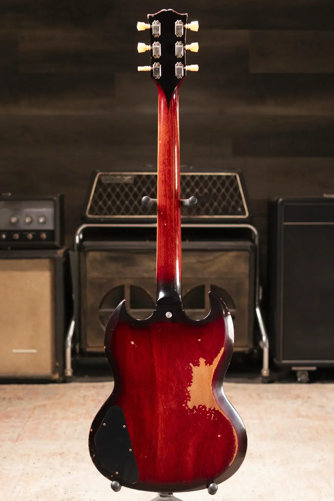 Gibson Custom Shop '61 SG Standard Reissue Murphy Lab Heavy Aged Electric Guitar - Reissue Burst with Hardshell Case