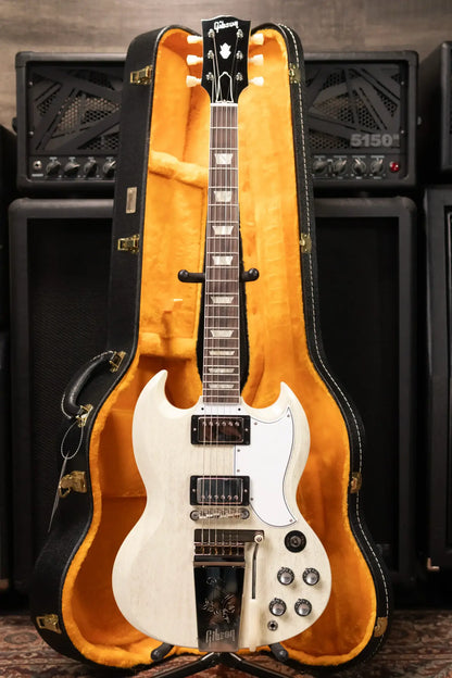 Gibson Custom Shop 64 SG Standard with Maestro Electric Guitar - TV White with Hardshell Case - Floor Model