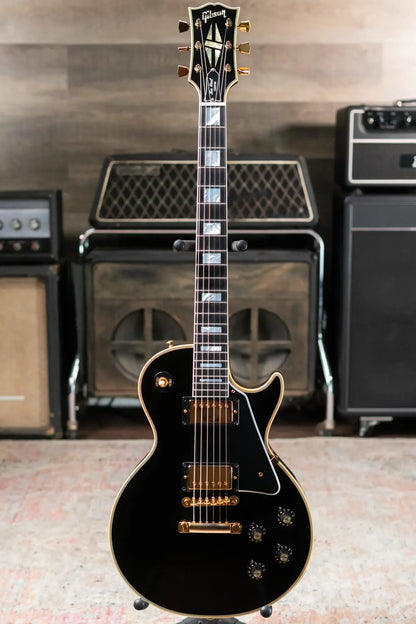 Gibson Custom Shop 68 Les Paul Custom Gloss Electric Guitar - Ebony with Hardshell Case