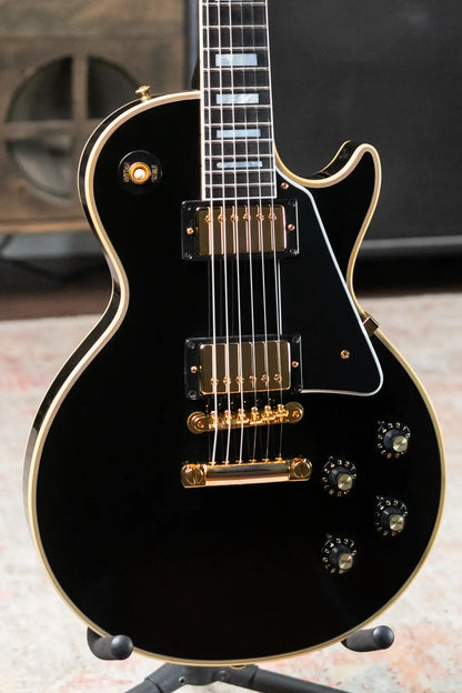 Gibson Custom Shop 68 Les Paul Custom Gloss Electric Guitar - Ebony with Hardshell Case
