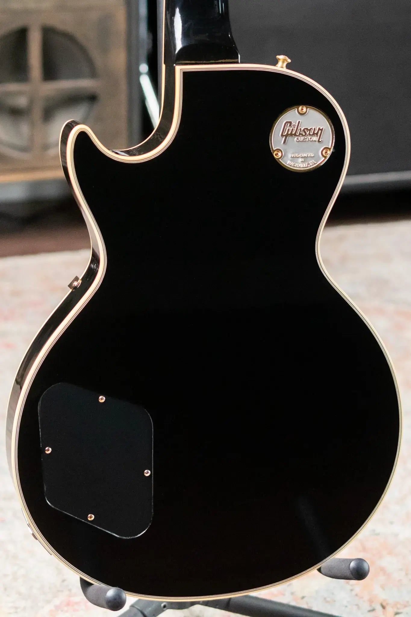 Gibson Custom Shop 68 Les Paul Custom Gloss Electric Guitar - Ebony with Hardshell Case