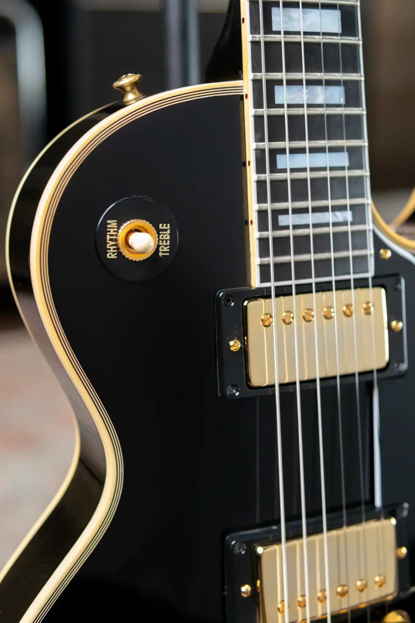 Gibson Custom Shop 68 Les Paul Custom Gloss Electric Guitar - Ebony with Hardshell Case