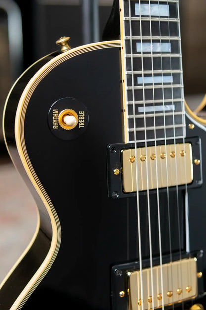 Gibson Custom Shop 68 Les Paul Custom Gloss Electric Guitar - Ebony with Hardshell Case