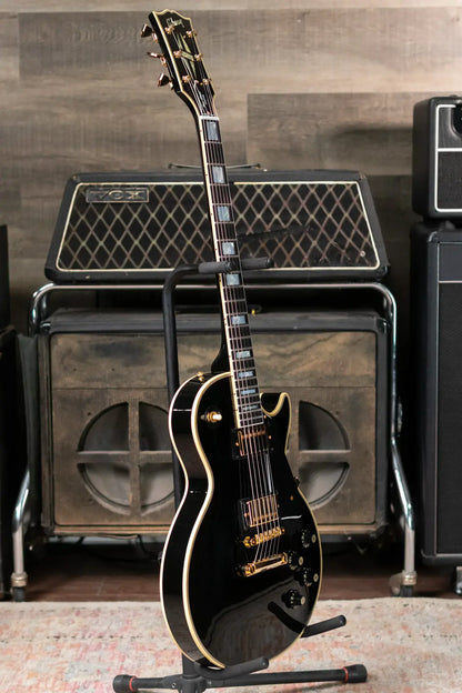 Gibson Custom Shop 68 Les Paul Custom Gloss Electric Guitar - Ebony with Hardshell Case