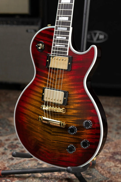 Gibson Custom Shop Les Paul Axcess Custom Figured Top Electric Guitar - Bengal Burst with Hardshell Case